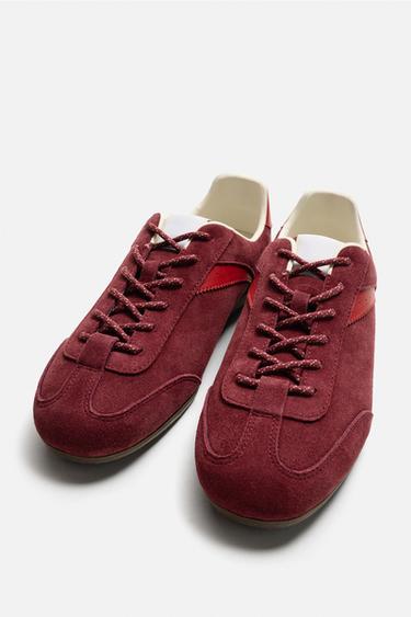 BASKETS EN CUIR - Bordeaux de Zara - Image 5