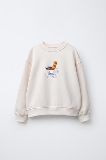 BONILLA A LA VISTA ® X ZARA PRINTED SWEATSHIRT - Ecru by Zara - Image 0