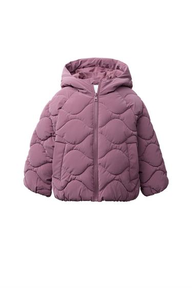 Zara RUBBERIZED PADDED JACKET - Dark pink