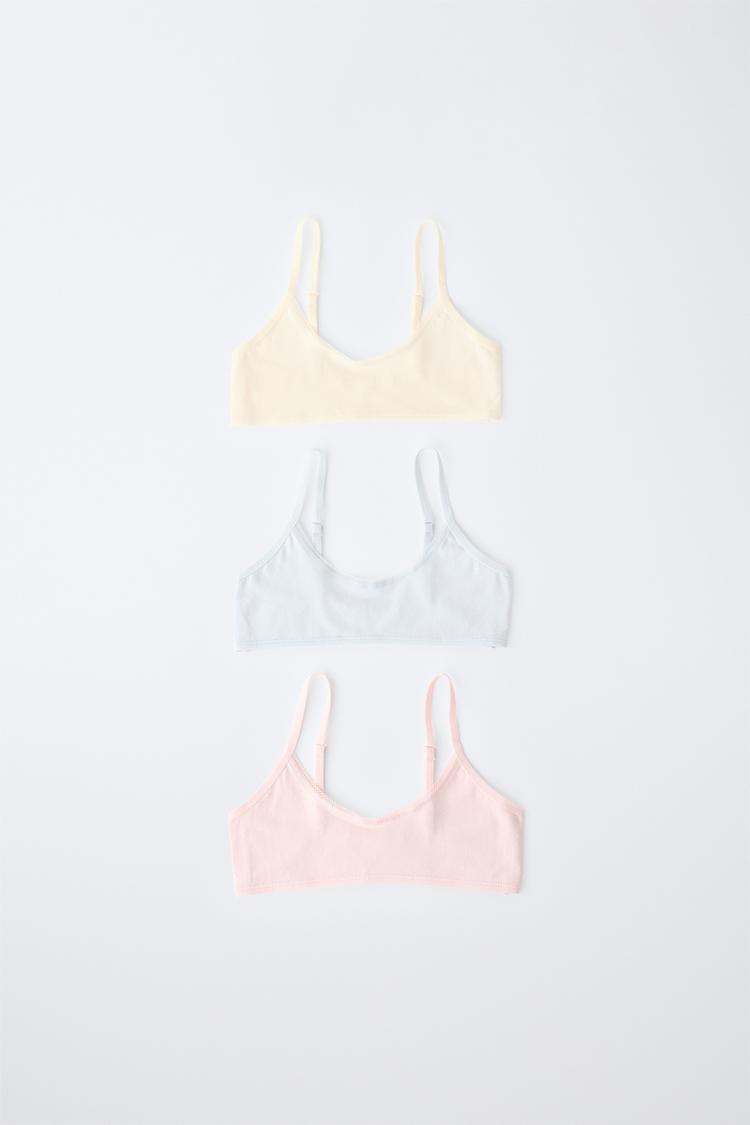 AGES 9-14 / THREE-PACK OF CAMISOLES — Pink