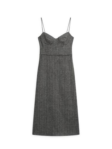 Zara Strappy midi dress - Anthracite Gray