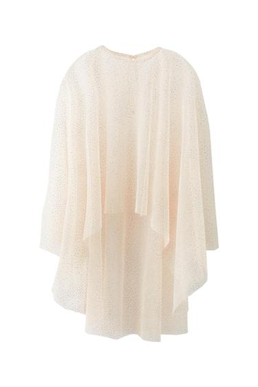 SHIMMERY SHORT TULLE CAPE