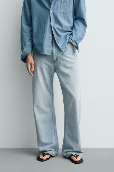 ДЪНКИ FLARE FIT - Светло синьо от Zara