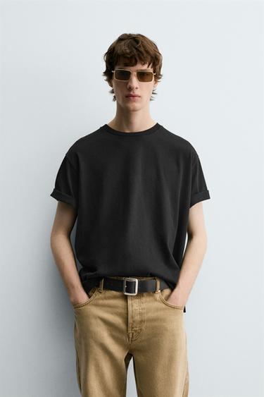 SLOGAN T-SHIRT WITH CROQUETTES PRINT - Black by Zara