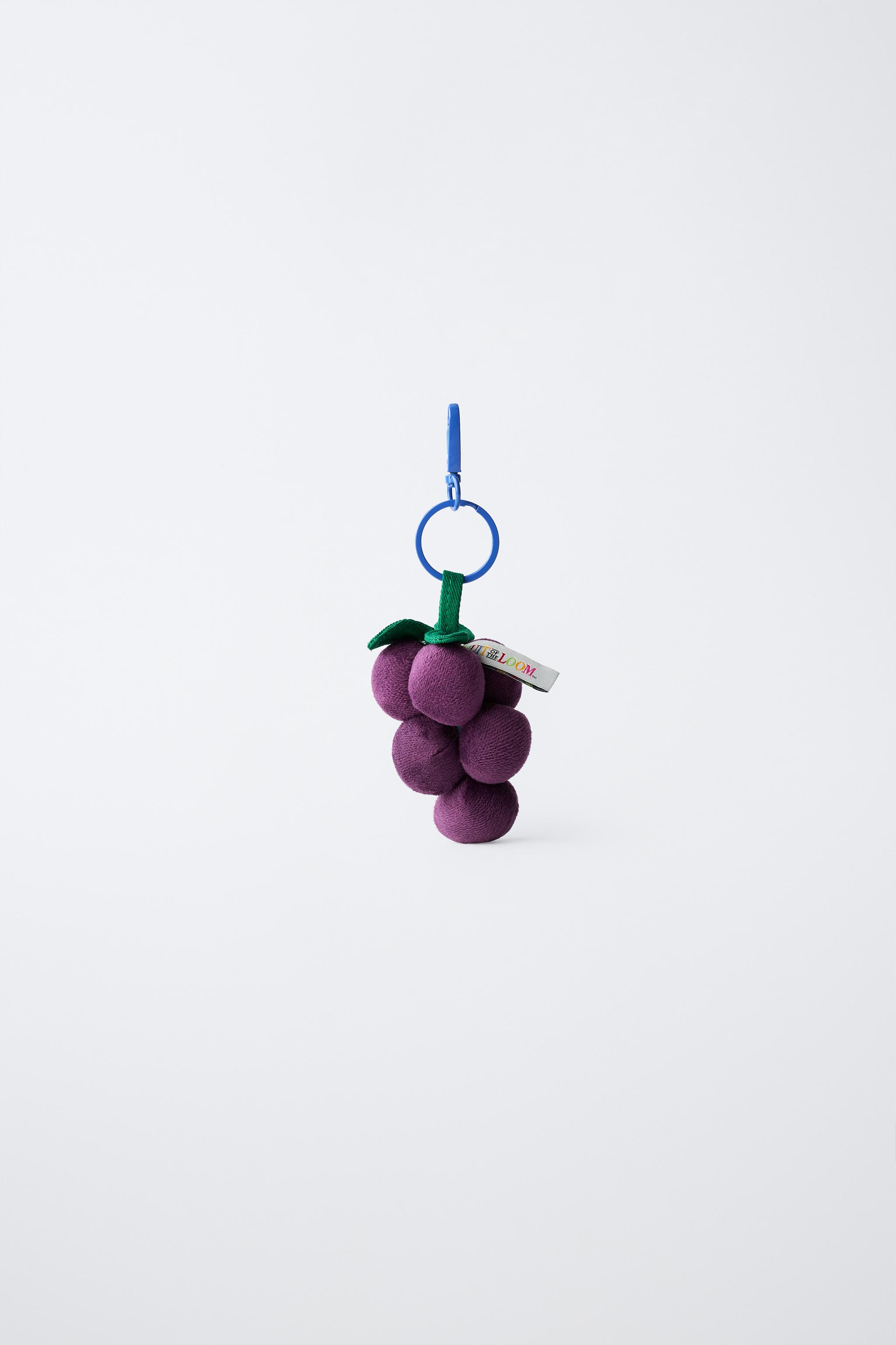 FRUIT OF THE LOOM™ GRAPE CHARM KEYCHAIN