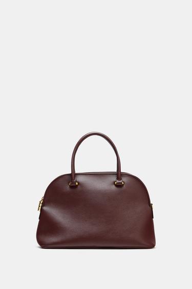 BOLSO CITY DOBLE ASA - Rojo Burdeos de Zara