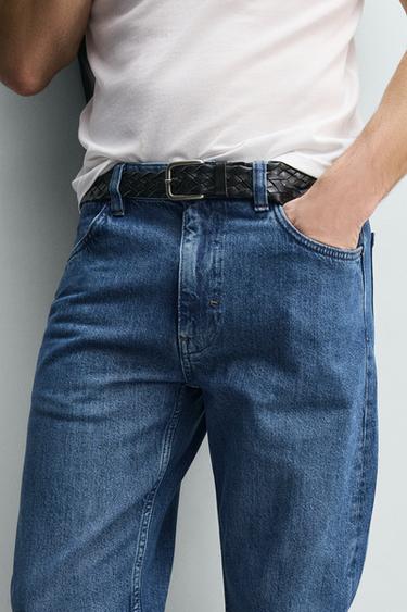 جينز بقصة عادية - أزرق by Zara