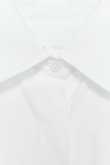 POPLIN SHIRT ZW COLLECTION - White by Zara - Image 9