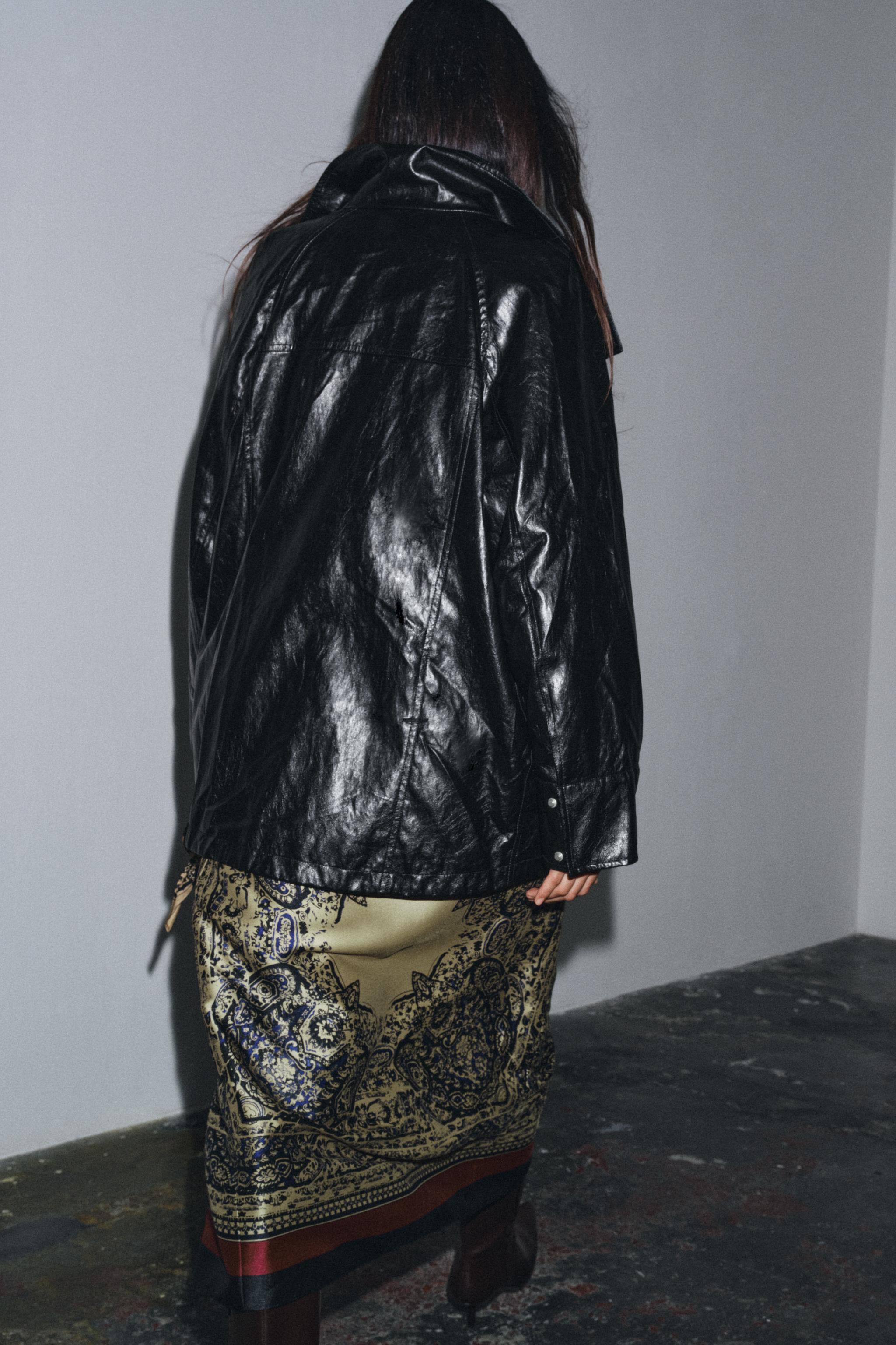 ZW COLLECTION シャイニージャケット - ブラック | ZARA Japan / 日本