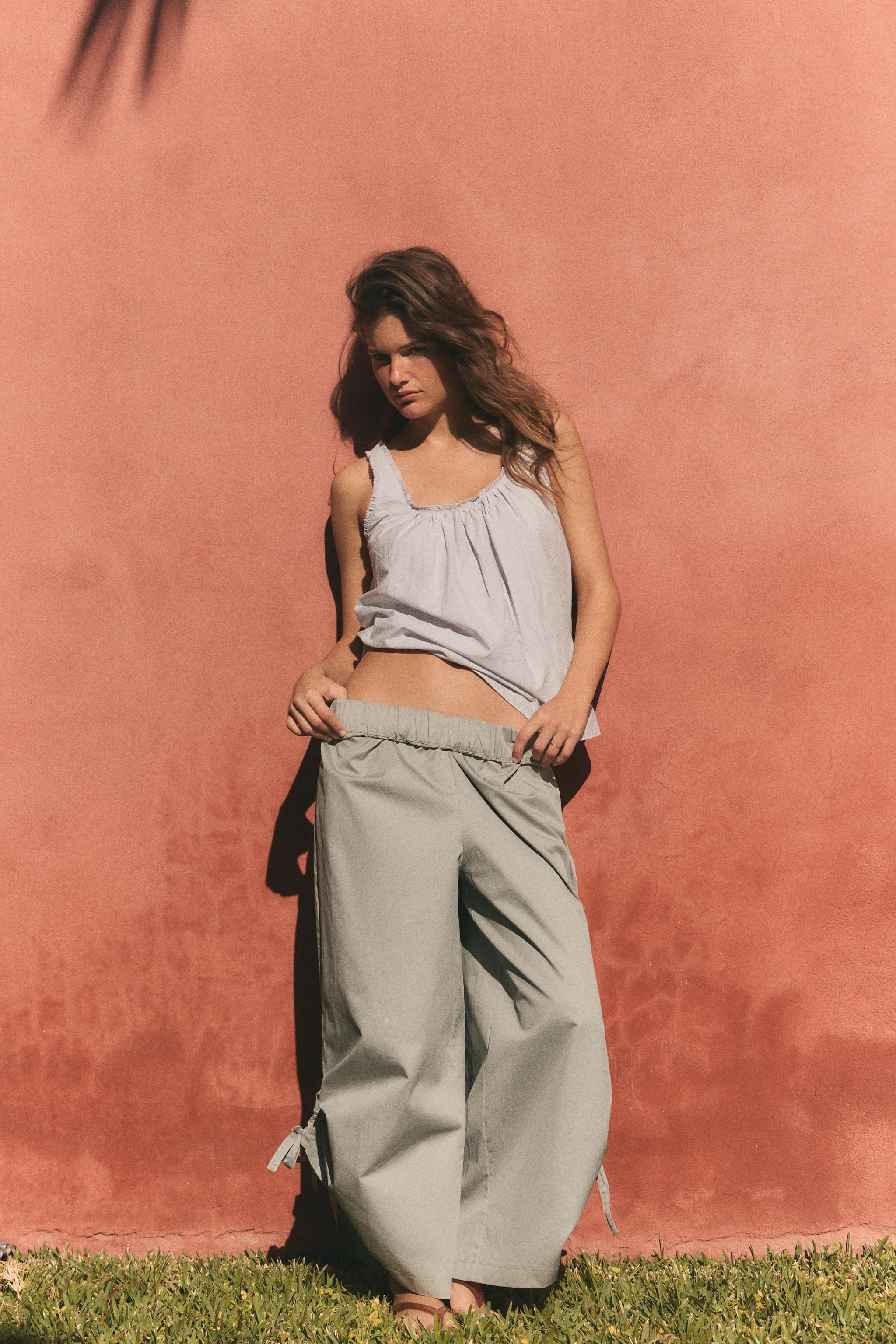 ADJUSTABLE HEM CULOTTE PANTS - Chocolate brown | ZARA United States