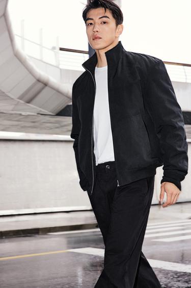 Zara 抗水絎縫夾克 - 黑色