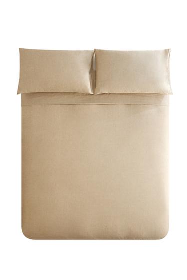 CAPA DE EDREDOM DE CETIM COM ESTAMPADO TEXTURA - Bege da Zara