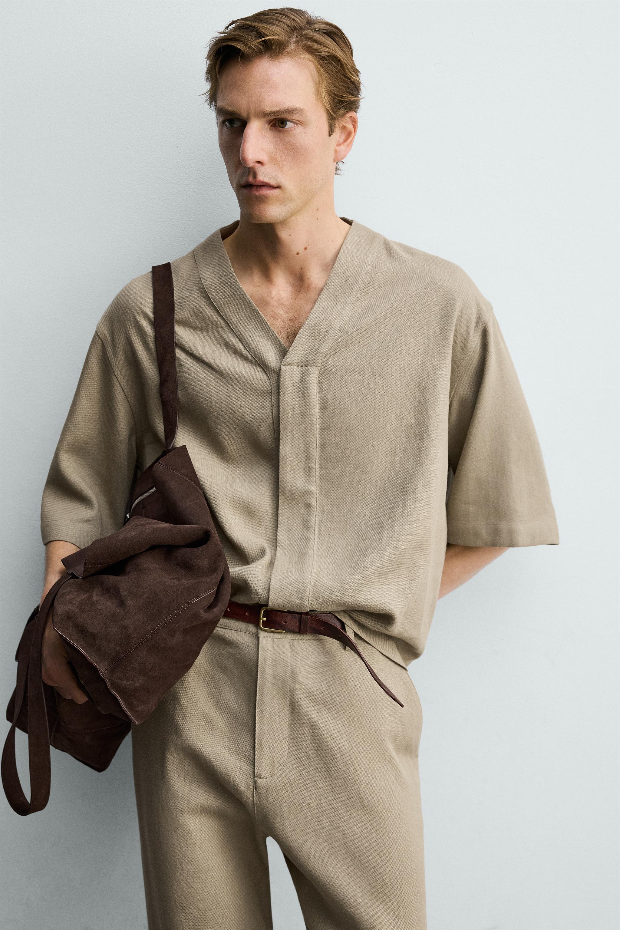 RELAXED FIT VISCOSE-HEMP SHIRT