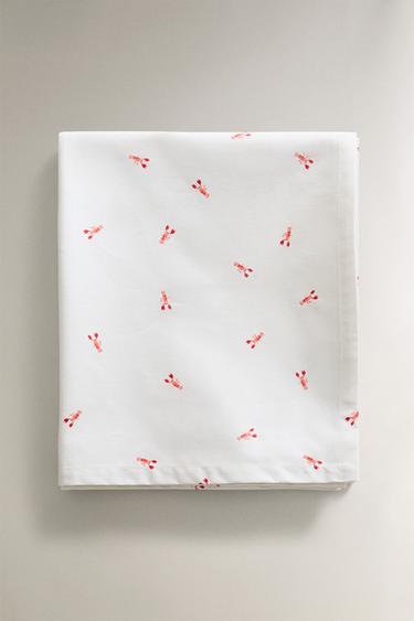 RESIN-COATED LOBSTER COTTON TABLECLOTH - Blue by Zara - Image 4