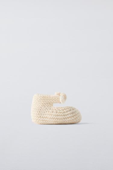 BOOTIES WITH TIE - Ecru White by Zara
