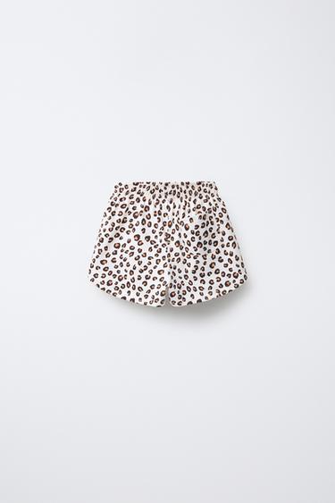 CROPPED T-SHIRT AND PRINTED BERMUDA SHORTS SET - Leopard by Zara - Image 4