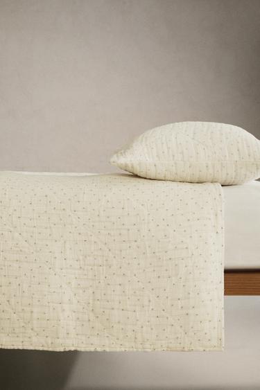 KIDS' FLORAL MUSLIN BEDSPREAD - Green by Zara - Image 2