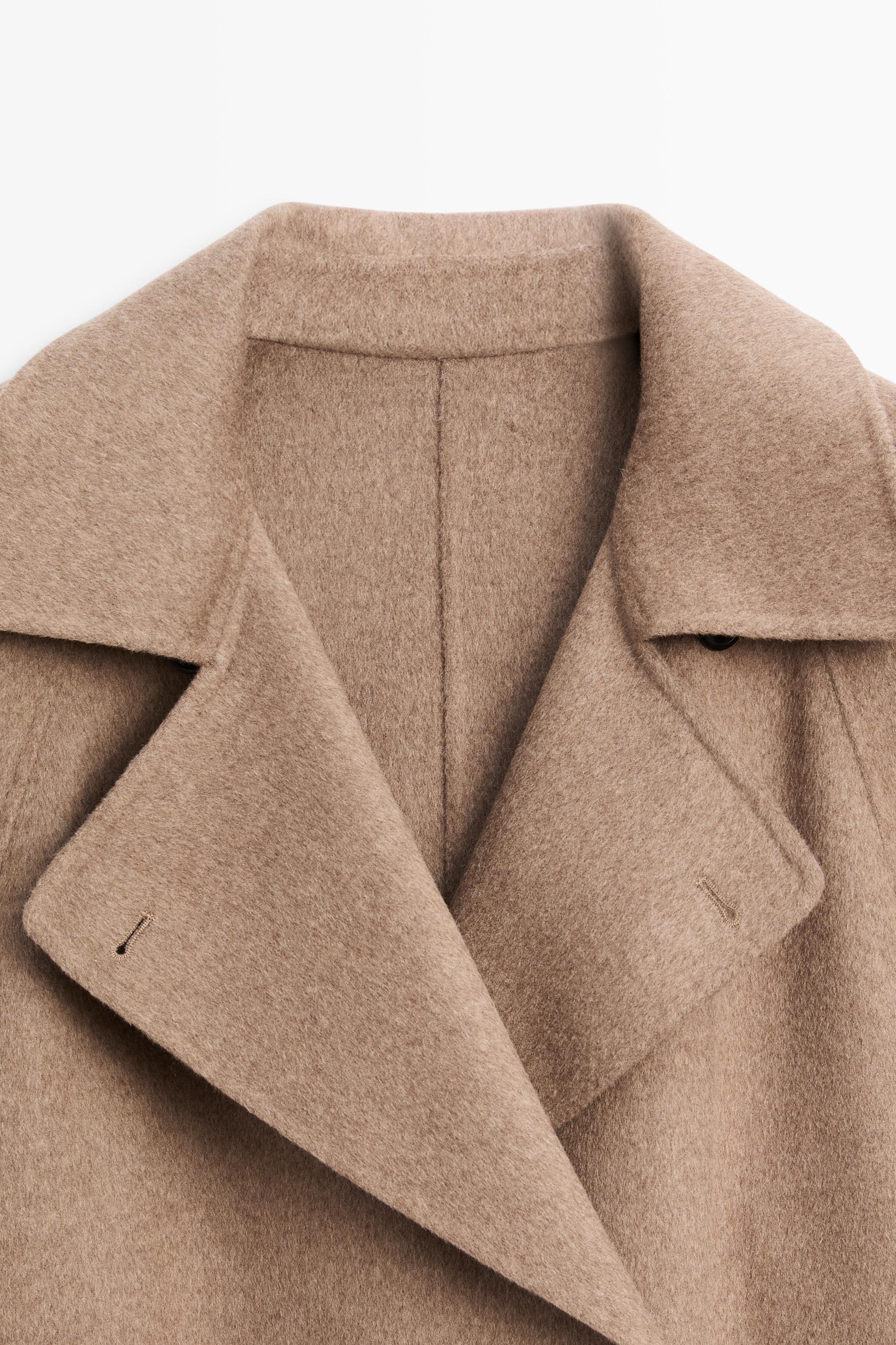 Long wool blend trench coat — 211