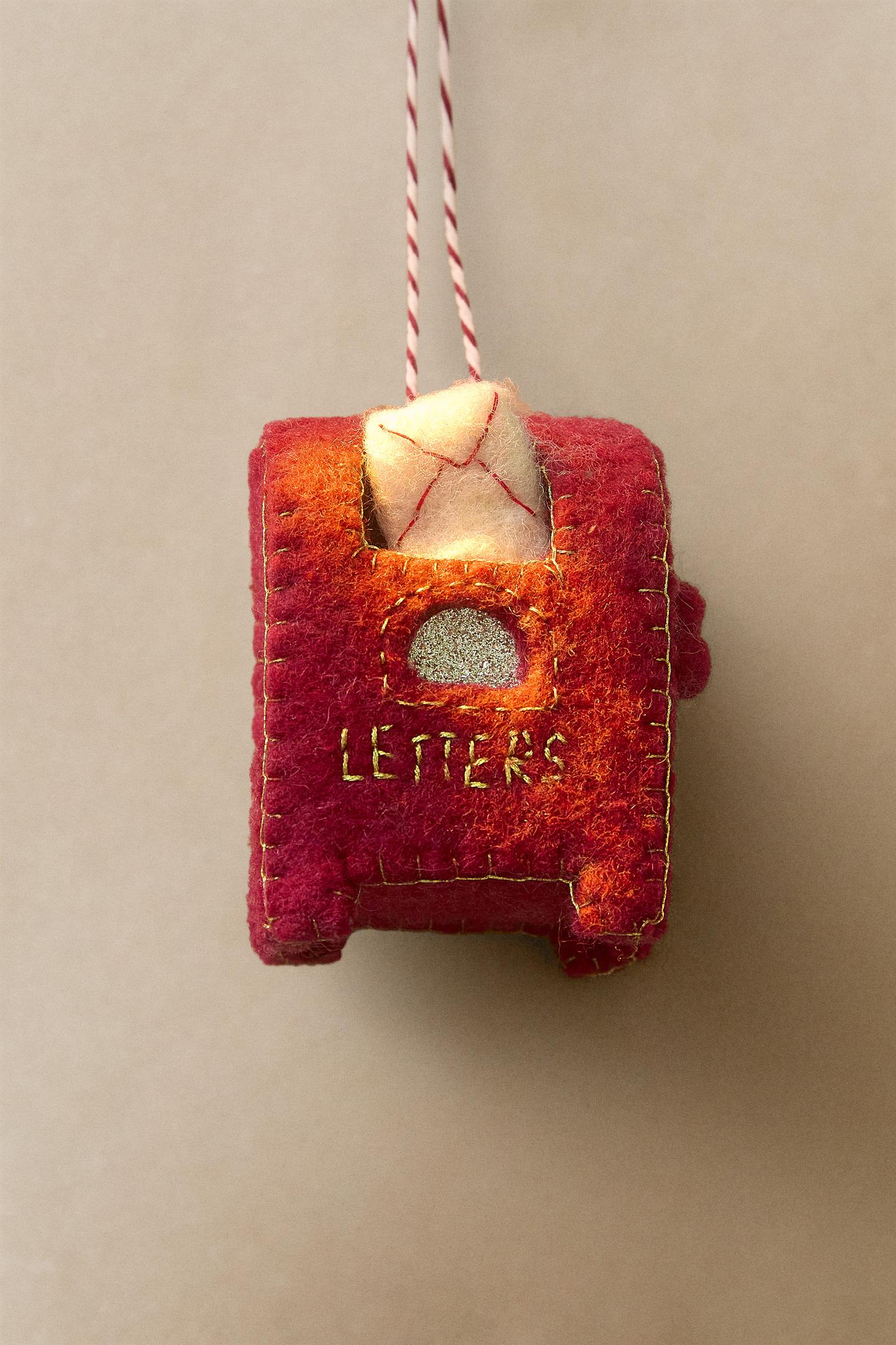 Ёлочные украшения Zara Felt Mailbox Christmas Tree Ornament, цвет: Красный — фото 6