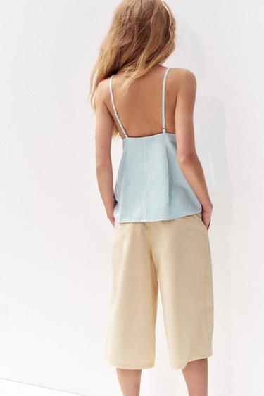 TRIANGLE TOP - Light blue by Zara - Image 2