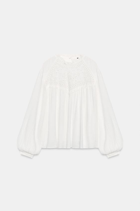 EMBROIDERED SHIRT - White by Zara - Image 0
