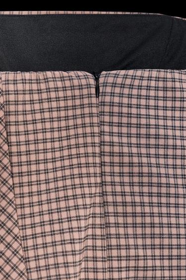 GINGHAM CHECK BANDEAU SHORT DRESS - Pale pink by Zara