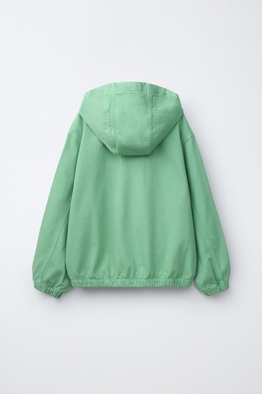 BLOUSON CAPUCHE ÉTIQUETTE - Vert de Zara - Image 1
