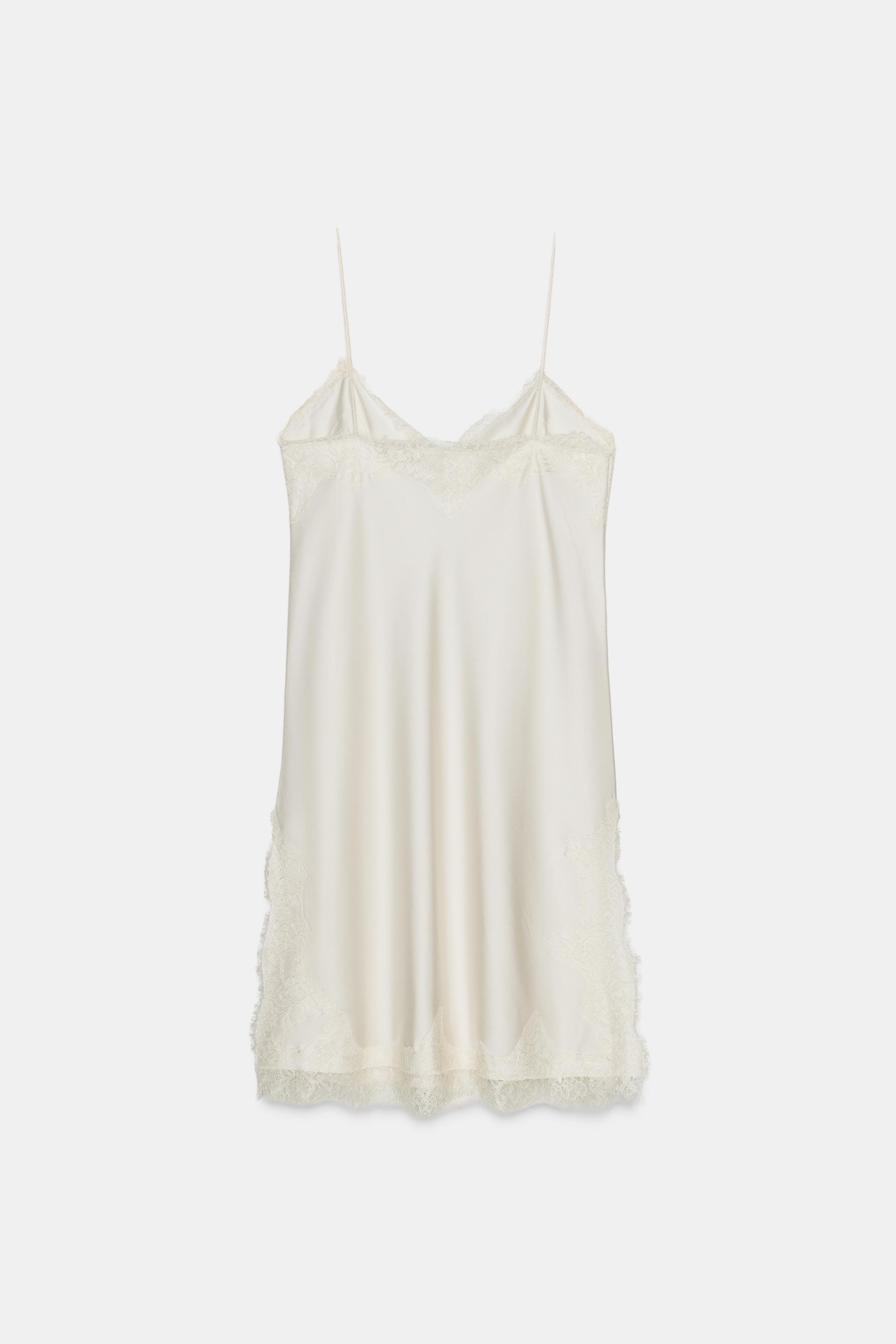 ZW COLLECTION LACE CAMISOLE DRESS - Beige | ZARA South Africa