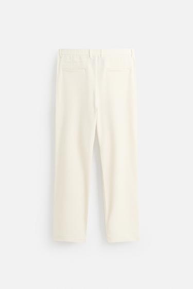 TEXTURED CHINO TROUSERS - Ecru by Zara - Image 6