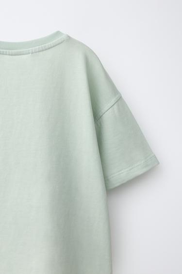 T-SHIRT UNI - vert délavé de Zara - Image 3