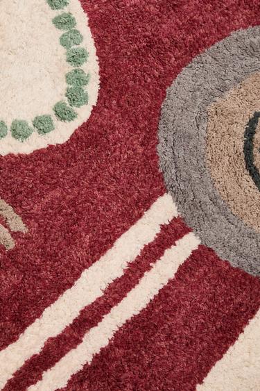 CHILDREN'S RACING CAR COTTON RUG - Red by Zara - Image 3