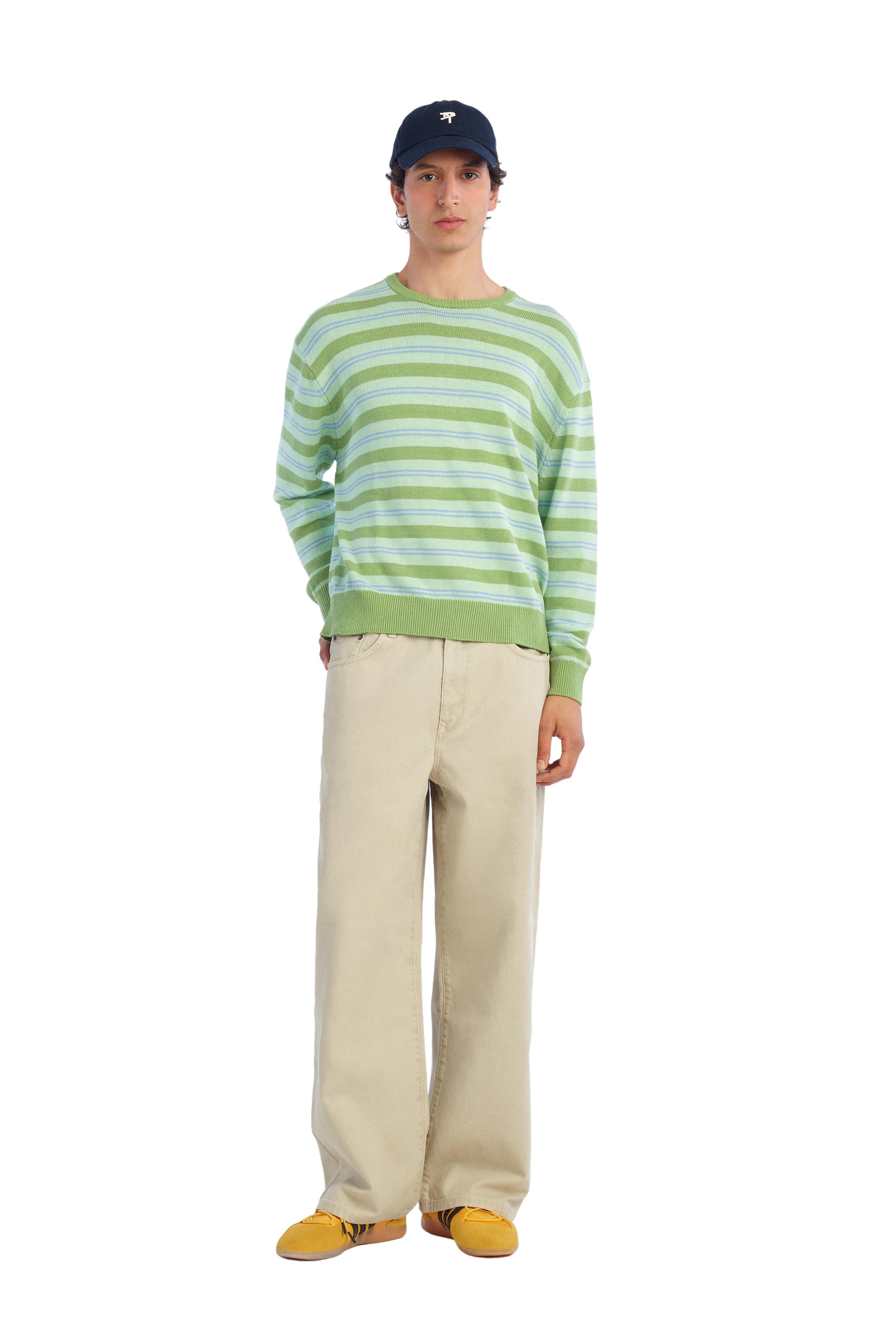 Мужские свитеры Zara COTTON - LINEN STRIPED JUMPER