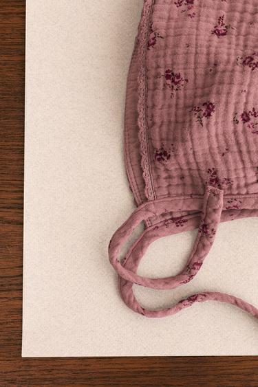 ZARA TIMELESS - TEXTURED FLORAL BONNET - Dark pink by Zara - Image 1