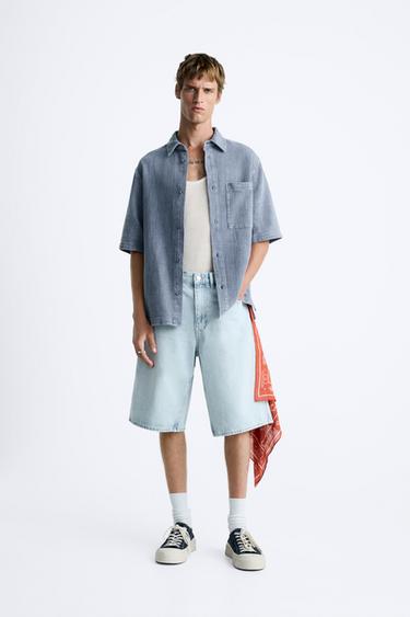 TEXTURED SHIRT - Blue by Zara