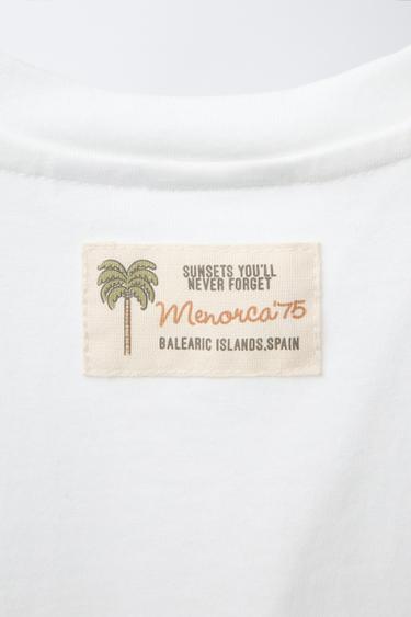 PALM TREE PATCH T-SHIRT - Ecru by Zara - Image 3