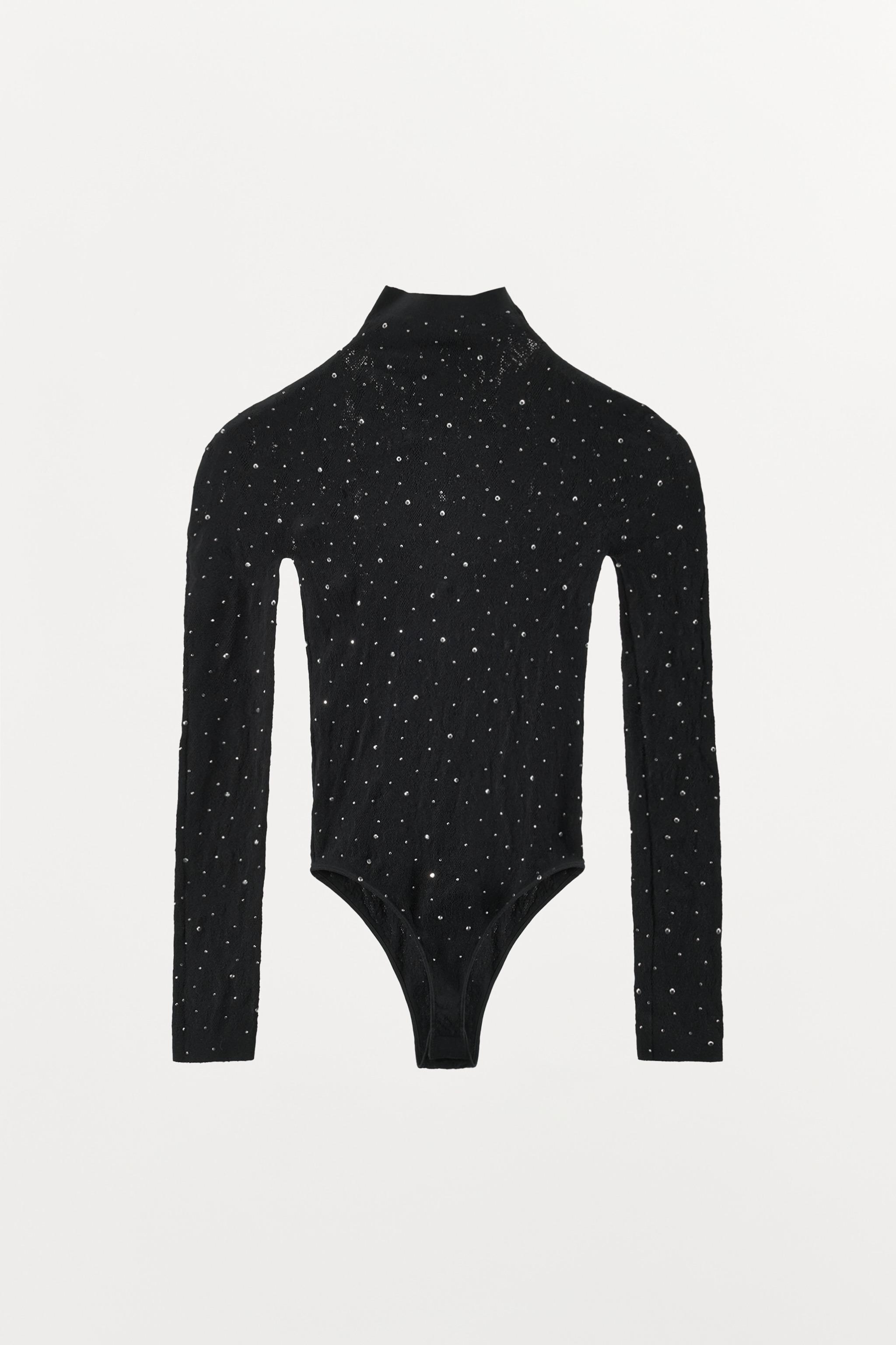 SEAMLESS SPARKLY LACE BODYSUIT
