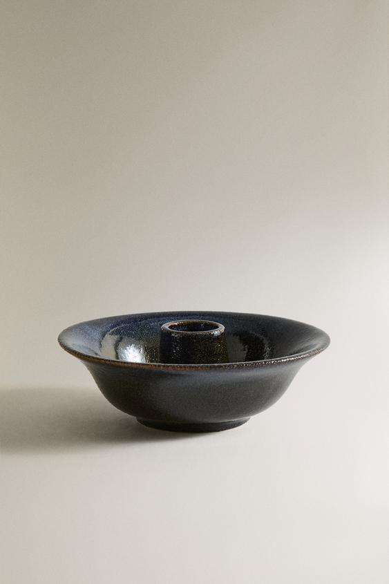 BOUGEOIR EN FER ET GRÈS - Bleu de Zara - Image 0