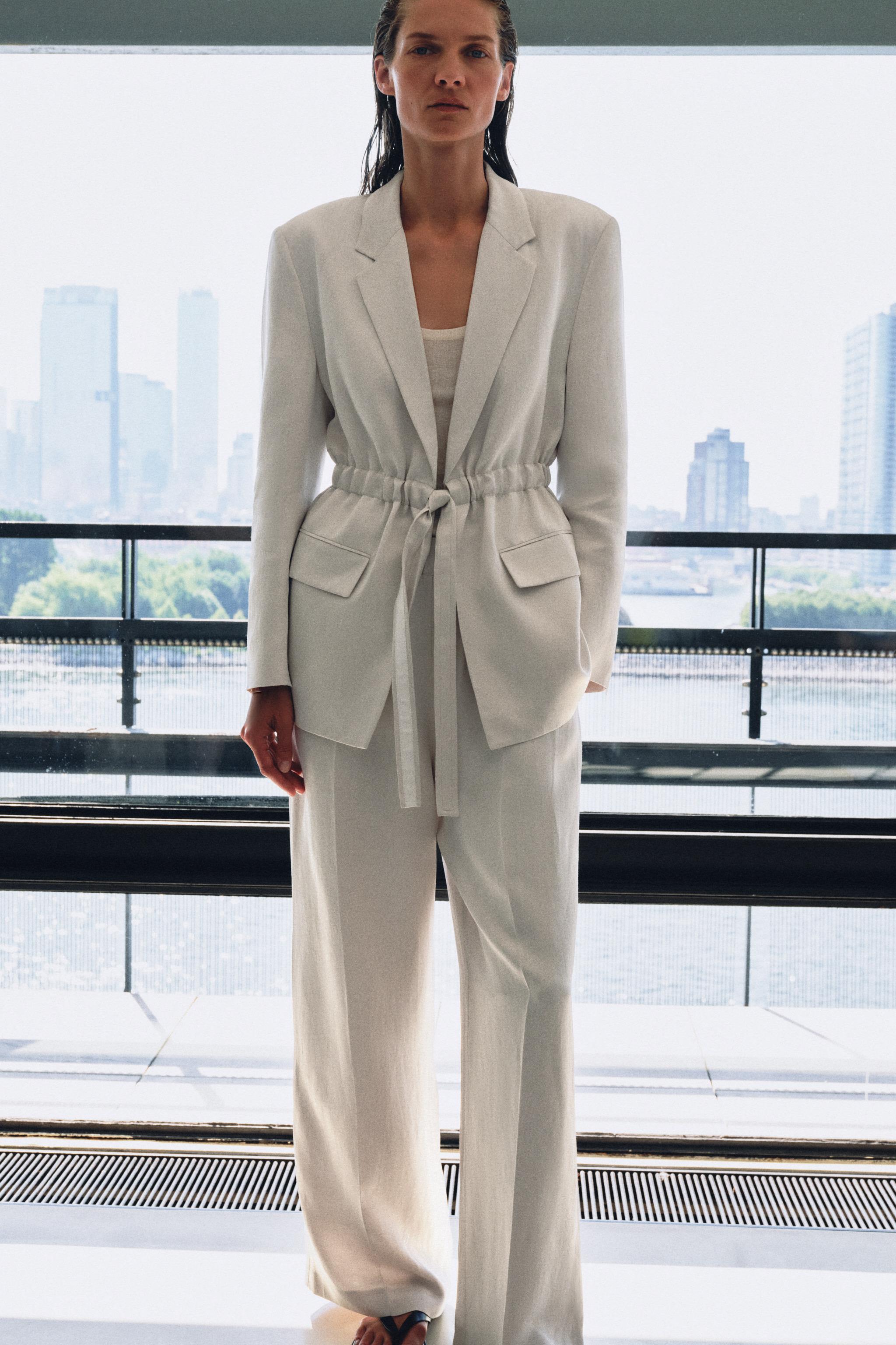 Женские пиджаки Zara ZW COLLECTION SATIN BLAZER — фото 4