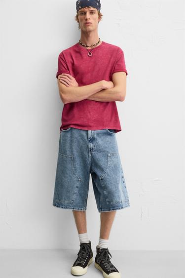 BERMUDA EN DENIM OVERSIZE - Bleu moyen de Zara - Image 4