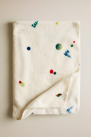 PLANET BABY BLANKET - Ecru by Zara