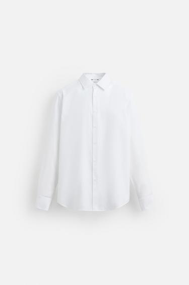 CAMISA ESTRUCTURA - Blanco de Zara - Imagen 0