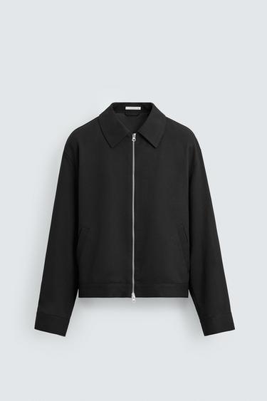 ZIP-UP OVERSHIRT - Black by Zara