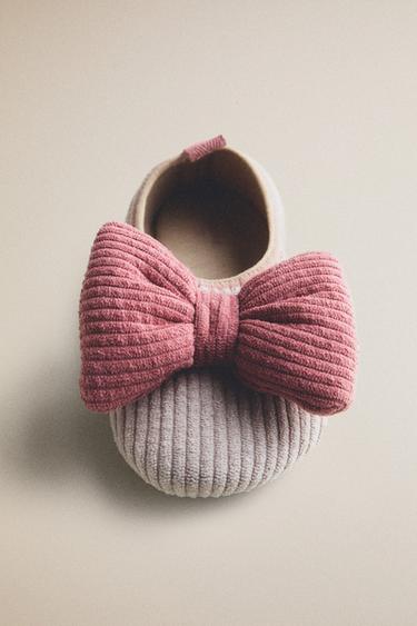 KIDS' BOW BALLET FLATS — Beige 1
