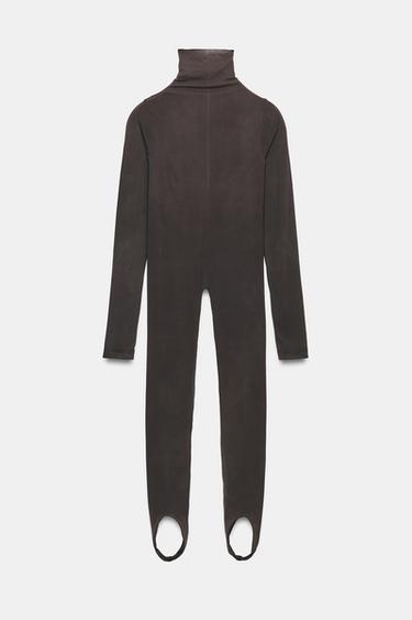 Zara CATS STIRRUP JUMPSUIT - Gray