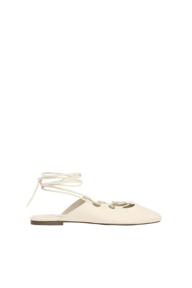 LEATHER SLINGBACK BALLET FLATS