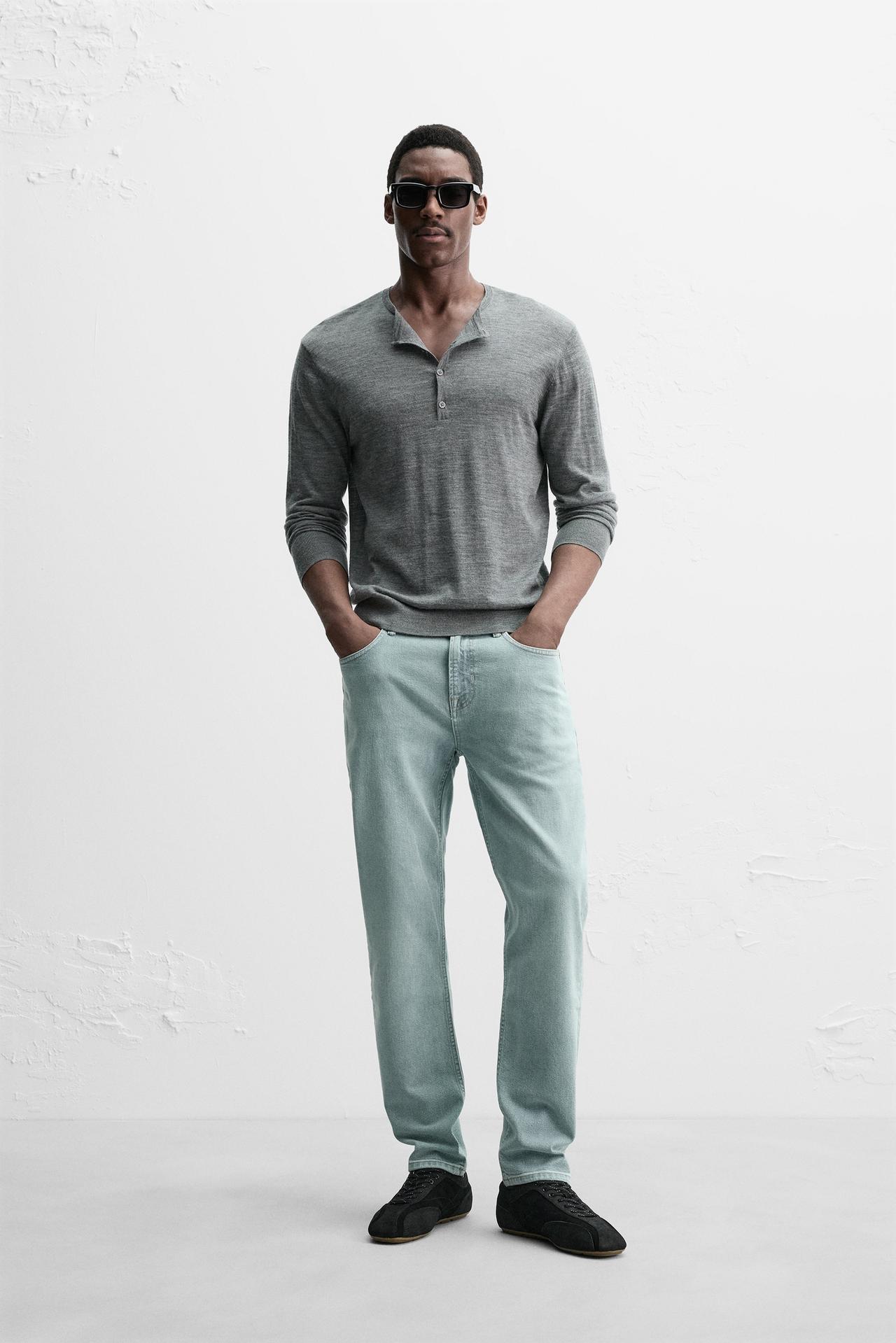SLIM FIT JEANS - Light blue by Zara