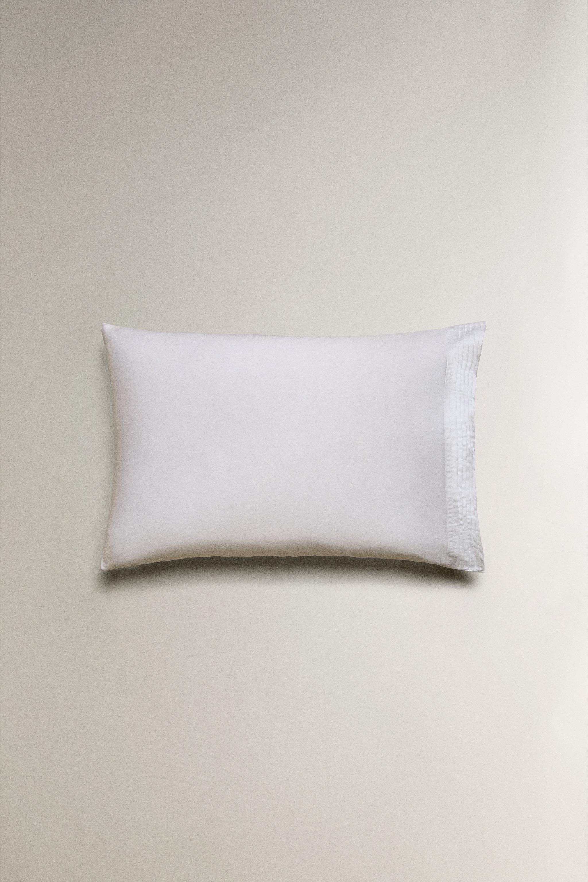 PLEATED COTTON SATEEN PILLOWCASE (400 THREAD COUNT)
