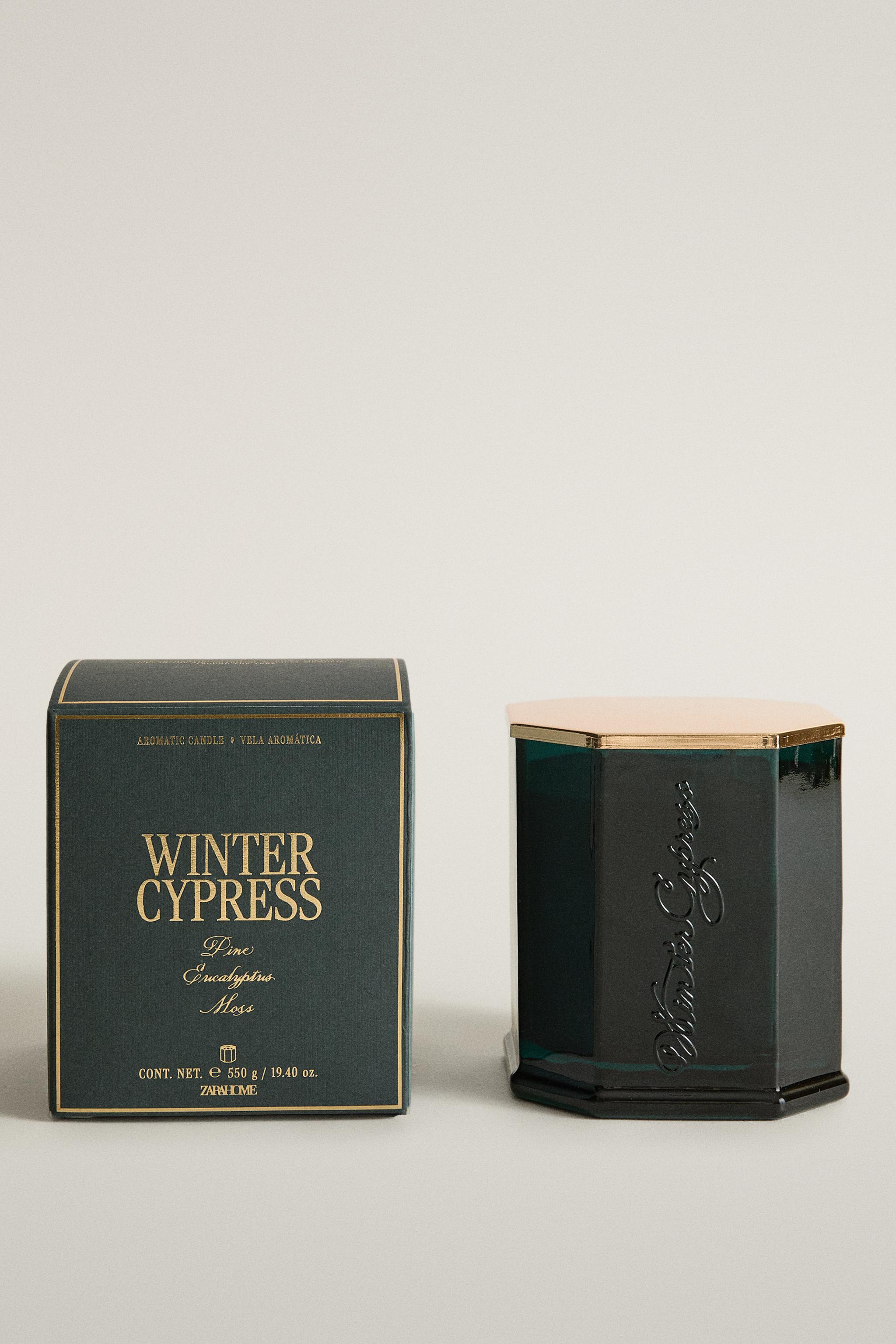 550 G) WINTER CYPRESS アロマティックキャンドル - ウイスキー | ZARA
