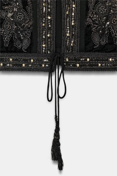 VESTE COURTE BRODERIES ZW COLLECTION LIMITED EDITION - Noir de Zara - Image 4
