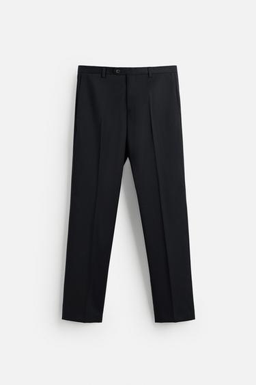 100% WOOL SUIT TROUSERS - Navy blue by Zara
